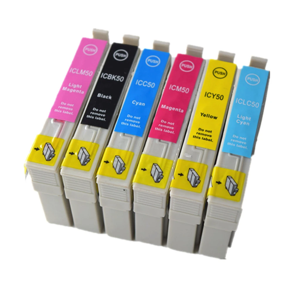 Cartucho de tinta para impresora EPSON IC6CL50, recambio de tinta  Compatible con EPSON EP 301, EP 302, EP 4004, EP 702A, EP 703A, EP 704A, EP  705A, EP 774A, 6PK IC6CL50ink cartridgecompatible