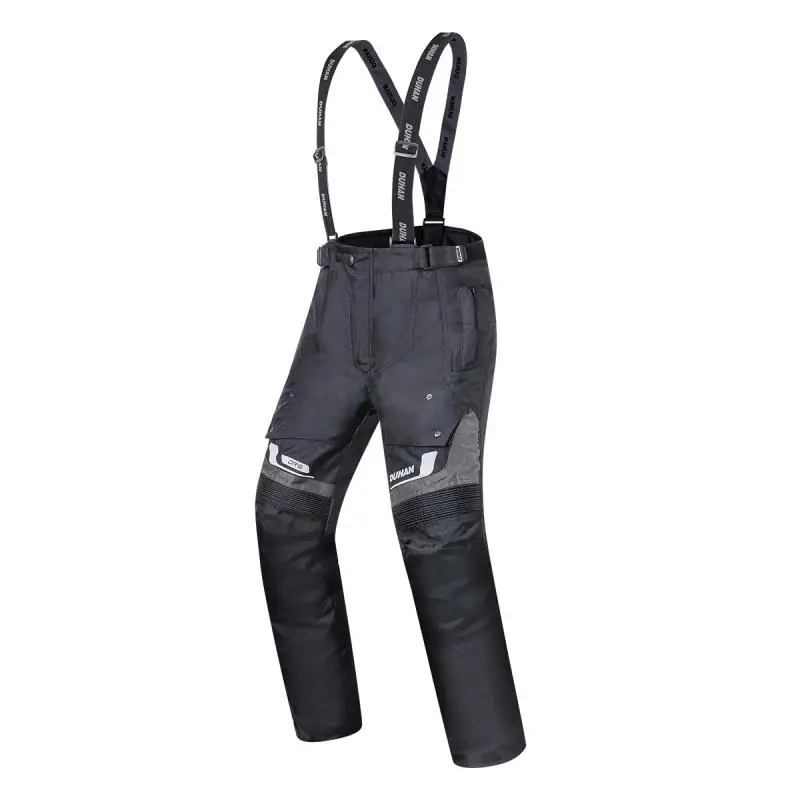 DUHAN мужские мотоциклетные брюки для мотокросса зимние гоночные брюки зимние водонепроницаемые мотоциклетные брюки мото Pantalon - Цвет: Черный