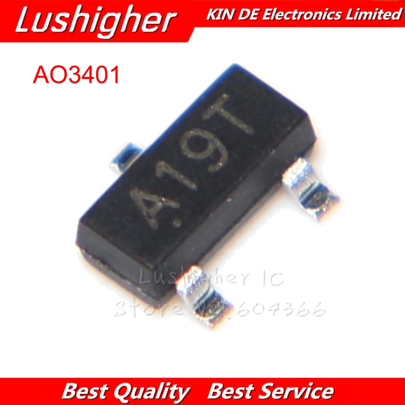 Buy 100PCS AO3401 SOT23 A19T SOT 23 P Channel MOSFET