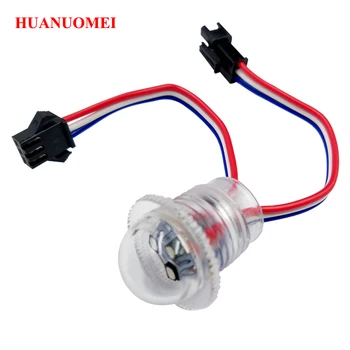 

100pcs 12V 20mm 3LEDs rgb led pixel module light, 3pcs 3535 smd UCS1903 led pixel light, Waterproof IP67, Transparent cover