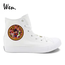 Вэнь унисекс; парусиновая обувь для косплея; кроссовки с высоким берцем и шнуровкой; Эспадрильи на плоской подошве; Сон Гоку; Жемчуг дракона; Z; аниме; плимсоллы; Zapatos