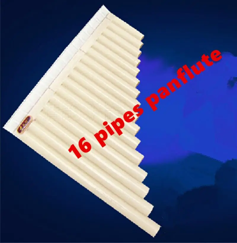 الناي عموم 16 أنابيب ABS ريح الصك Panpipe C مفتاح Flauta اليدوية Panflute Flauta الشعبية آلات موسيقية 16 أنابيب