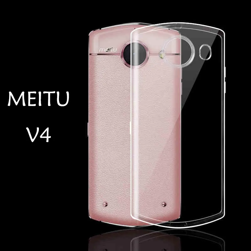 Прозрачный мягкий силиконовый чехол для Meitu V4 V4S телефона прозрачный серый синий