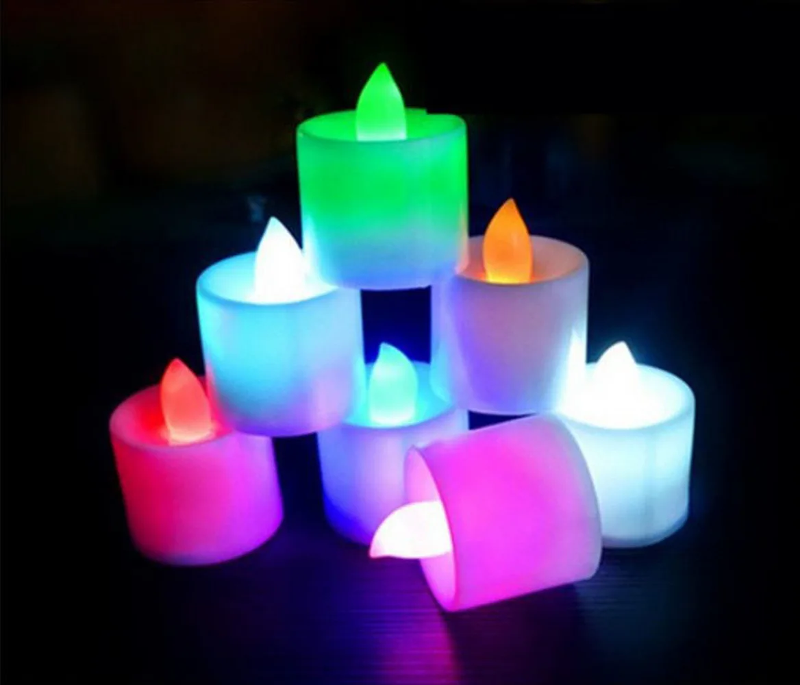 

NEW Creative Candle LED Light Mini Colorful Romantic Smokeless Flameless Candle Lamp Wedding Birthday Party Christmas Decoration
