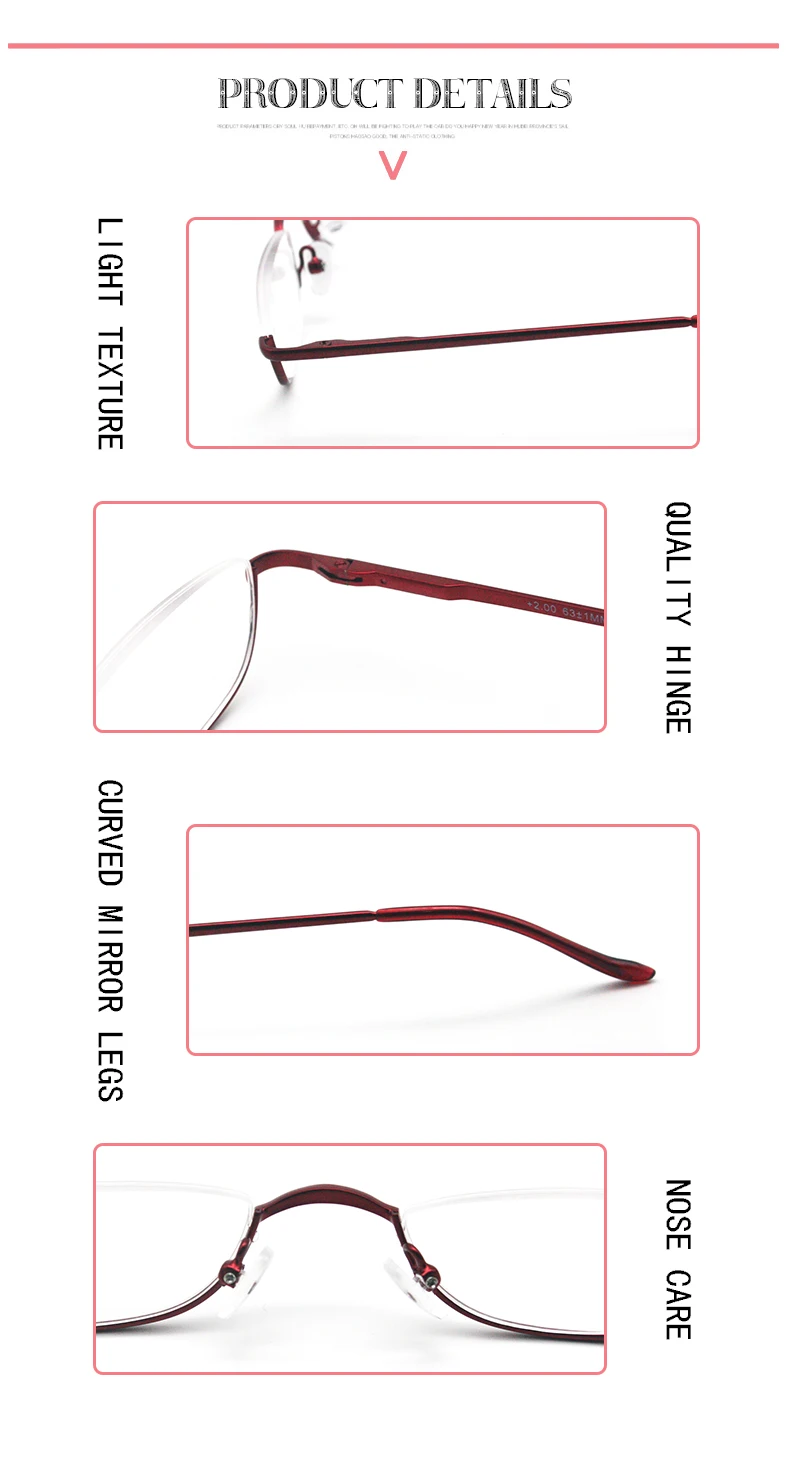 MEESHOW, очки для чтения из нержавеющей стали, для женщин, Пресбиопия, половина оправы, мужские очки, lentes de lectura mujer+ 1,25+ 1,75+ 2,25+ 3,5 340
