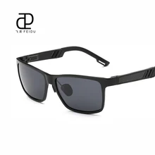 FEIDU Мужские поляризационные солнцезащитные очки, алюминиевые магниевые солнцезащитные очки, отражающие стекла, вождения автомобиля, солнцезащитные очки с коробкой