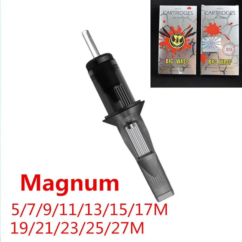 Одна коробка из 20 штук большой Оса картриджи для тату иглы Magnums 5/7/9/11/13/15/17/19/21/23/25/27
