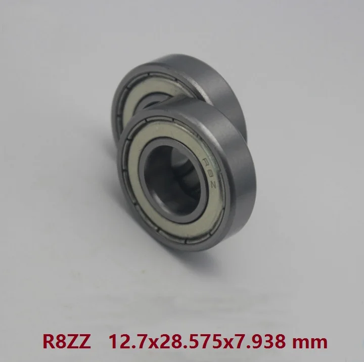 

200pcs/lot R8ZZ R8 ZZ 2Z Metal shielded ball bearing 1/2" x 1-1/8" x 5/16" inch Deep Groove Ball bearing 12.7x28.575x7.938 mm