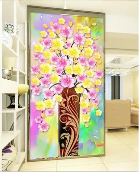 

3d wallpaper living room wallpaper porch custom mural photo painting fortune tree vase entrance 3d murals wallpaper for wall 3d