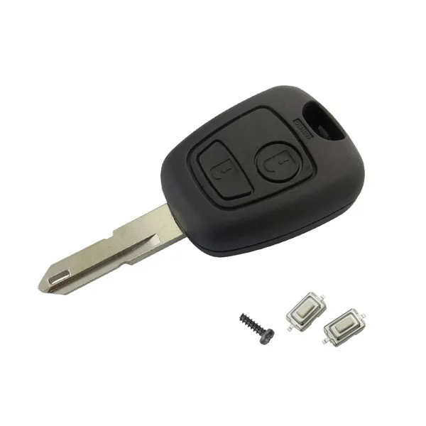 OkeyTech для peugeot 106 206 306 406 ключ корпус 2 кнопки NE73 замена лезвия пульт дистанционного управления чехол для автомобиля с 2 микропереключателями - Количество кнопок: key shell and switch