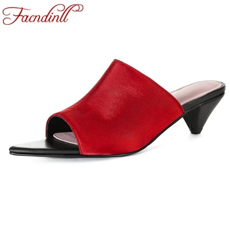 

FACNDINLL 2019 new fashion summer gladiator sandals shoes sexy high heels open toe black red women dress party wedding shoes