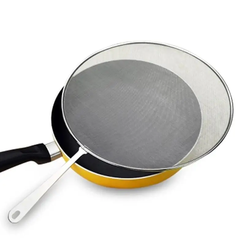 13 Inches Stainless Steel Splatter Screen Heavy Duty Fine Mesh Pot Lid