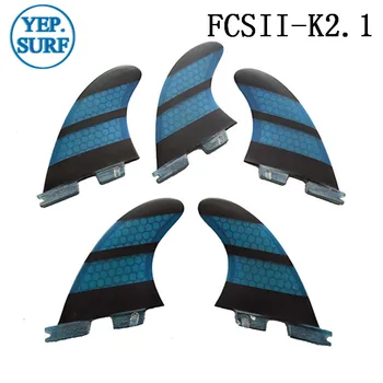

Surf Fins FCSII K2.1 Quilhas Honeycomb Fins fibreglass a set of five Surf FCS2 Fins Surfing