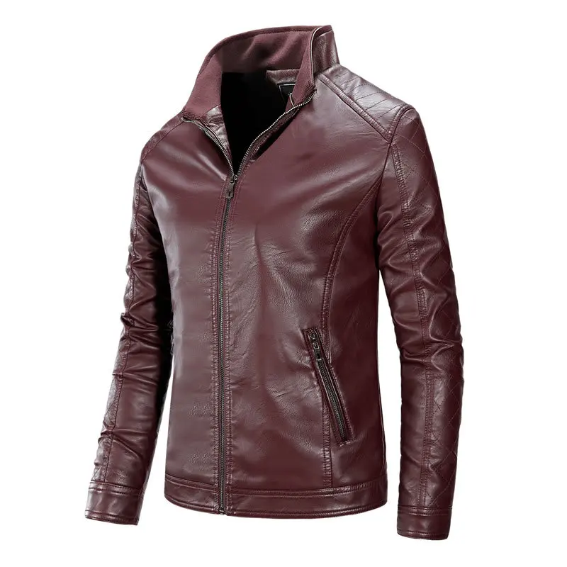 2018 новые осенние Motorcycel мужские Кожаные куртки и пальто Slim Fit PU Jaqueta De Couro Homens Dos