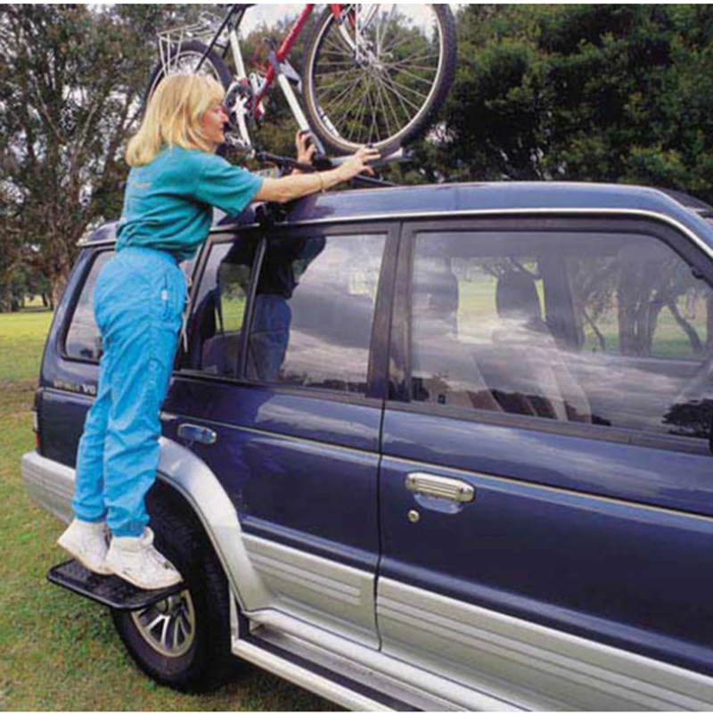 Protable Folding SUV MPV Car Stairs Tyre Mount Steps Ladder For Vehicle Roof Racks Bike Luggage Car Travel