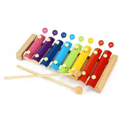 Малыш Деревянный 8 Примечания музыкальные игрушки ручной Knock Ксилофоны развивающие игрушки вызывают ребенка интерес в музыке Упражнение