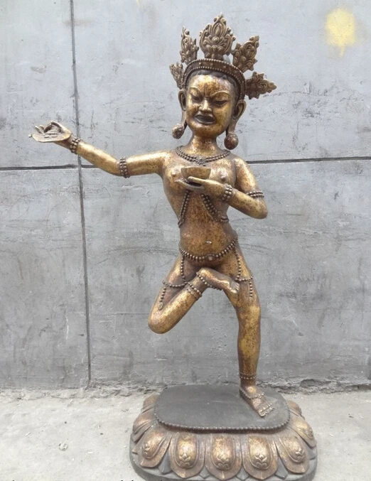

wholesale factory 44" Tibet Bronze Temple Vajra Vajrapani Vajrayogini Buddha Chana Dorje Statue