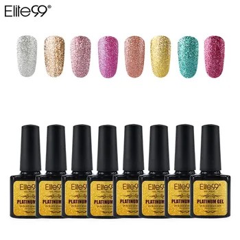 

Elite99 Gel Polish 8pcs Set All For Manicure Hybrid Rose Gold Glitter Vernis Base For Nails UV Soak Off Nail Art Gel Nail Polish