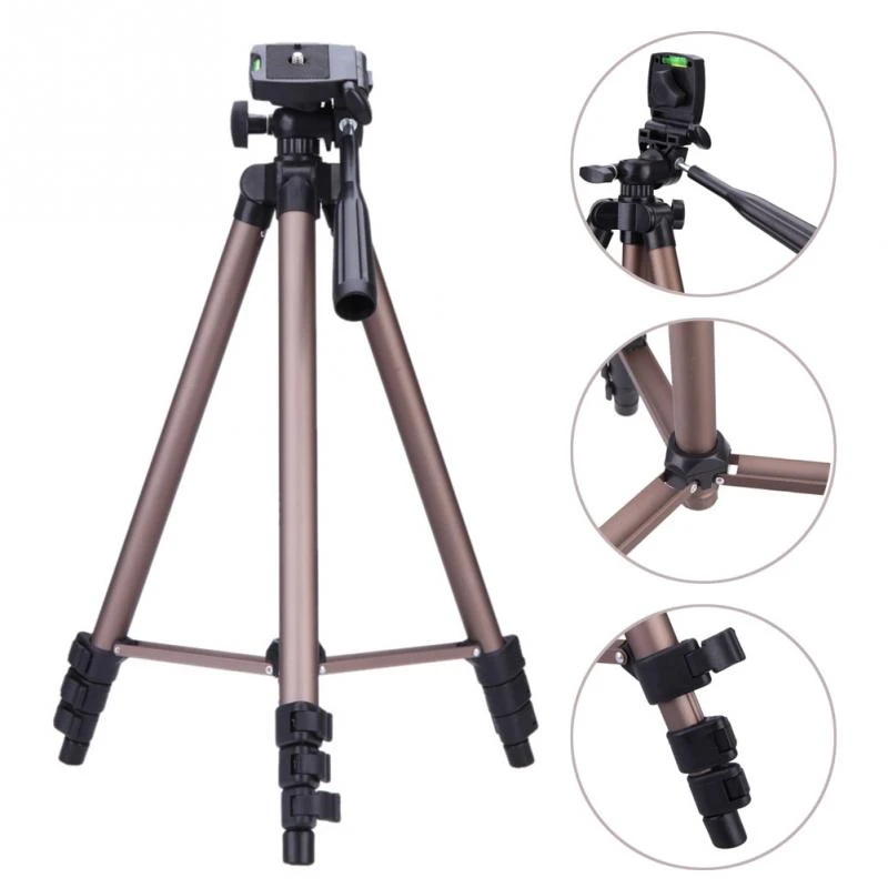 

WT3130 Camera Tripod Stand with Rocker Arm Bracket Mount Monopod Styling Accessories for Canon Nikon DSLR Camera Camcorder