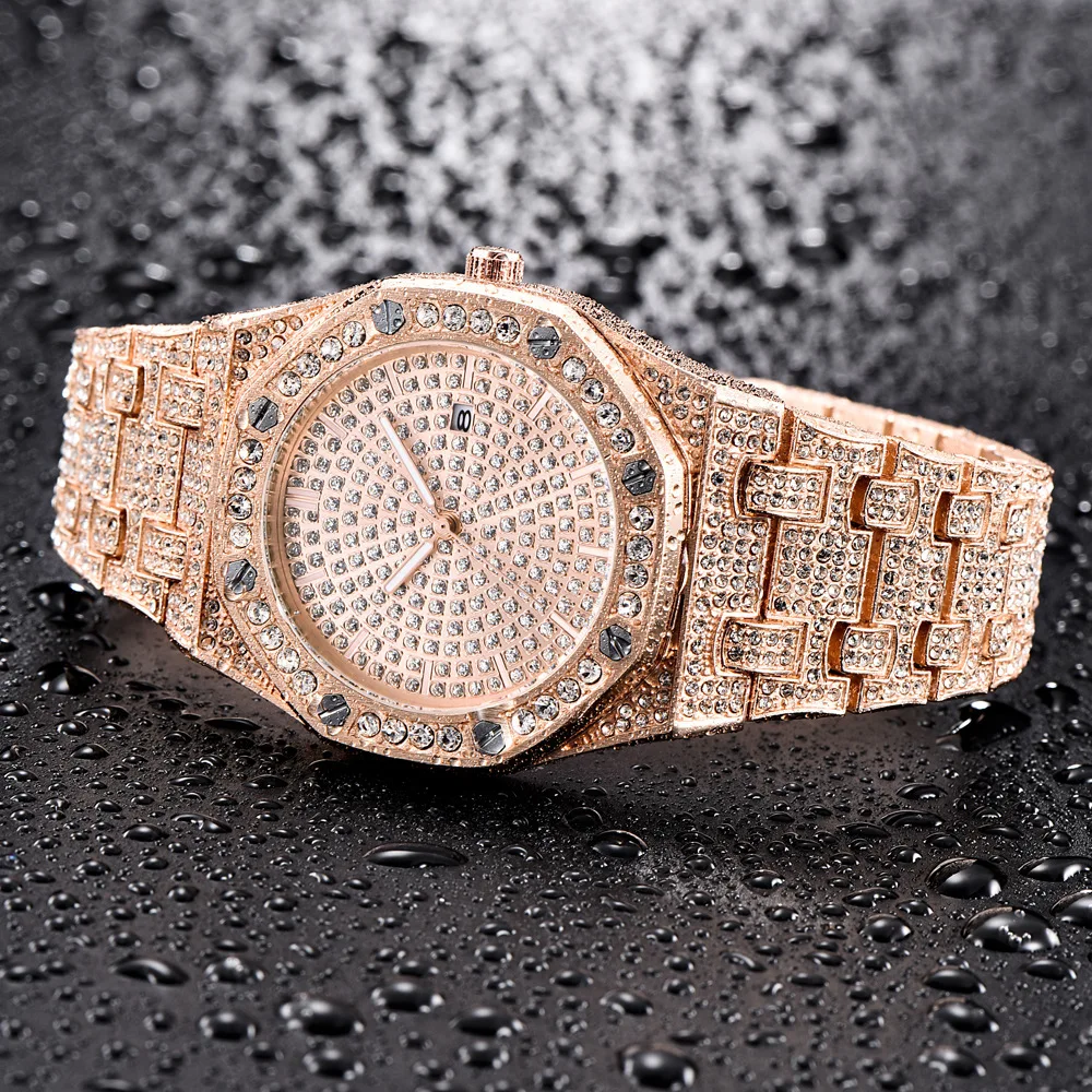 ap design hot fashion mens watches ice out bling diamond quartz watch for men 2019 drop shipping (7)