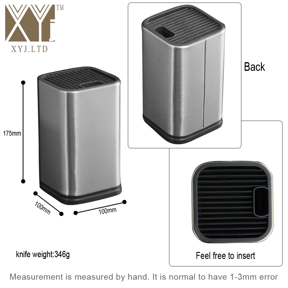 XYj 6 дюймовый держатель для ножей Кухня из нержавеющей стали подставка гибкий