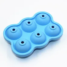 Дизайн 6 отверстий льда кубик мяч питьевой Вина силиконовые ледяной шар плесень-6 ледяных шариков-идеально подходит для виски-Бармены Must-Have