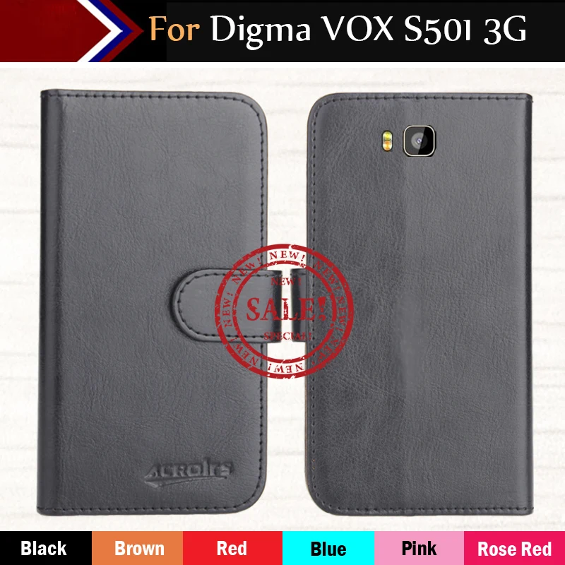 

Hot!! In Stock Digma VOX S501 3G Case 6 Colors Ultra-thin Leather Exclusive For Digma VOX S501 3G Phone Cover+Tracking