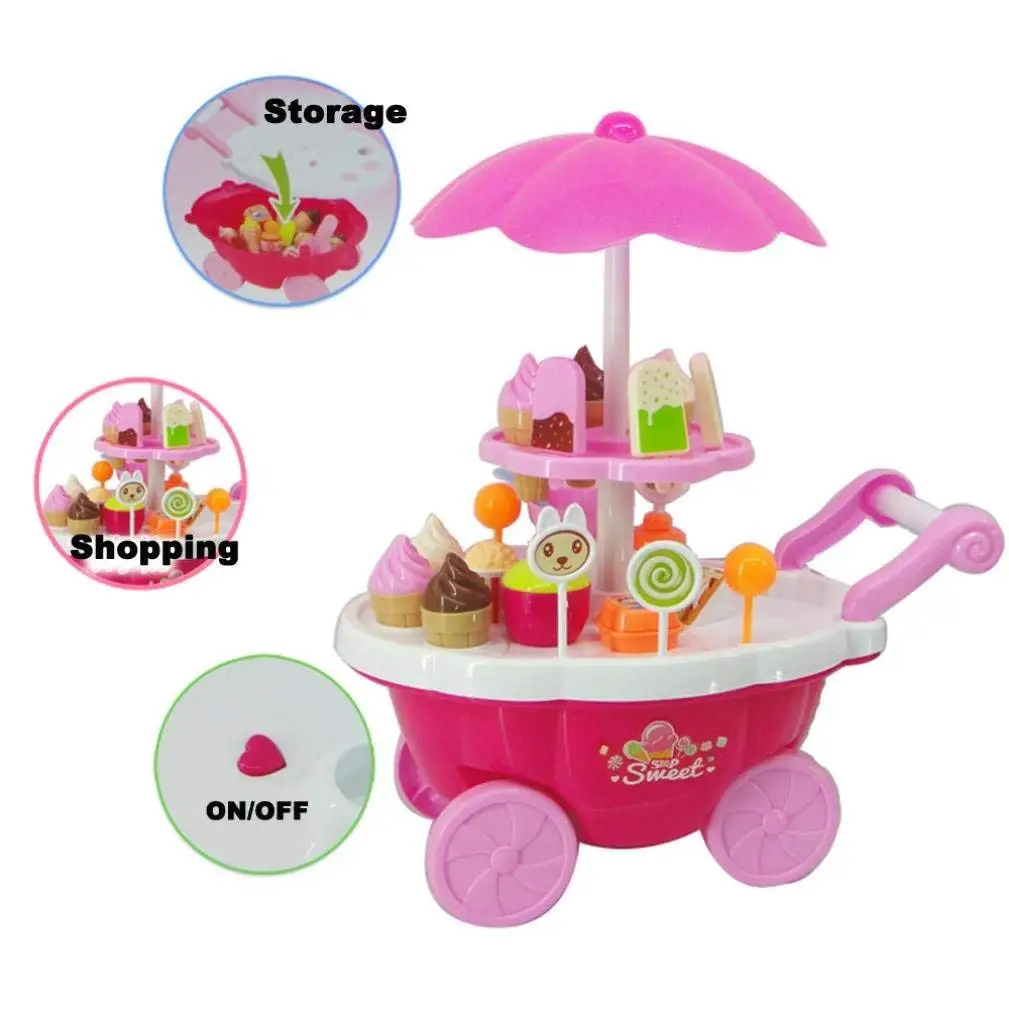 39 шт. моделирование маленькие тележки для девочек мини конфеты корзину Мороженое магазин супермаркет Детская домашняя игра игрушки