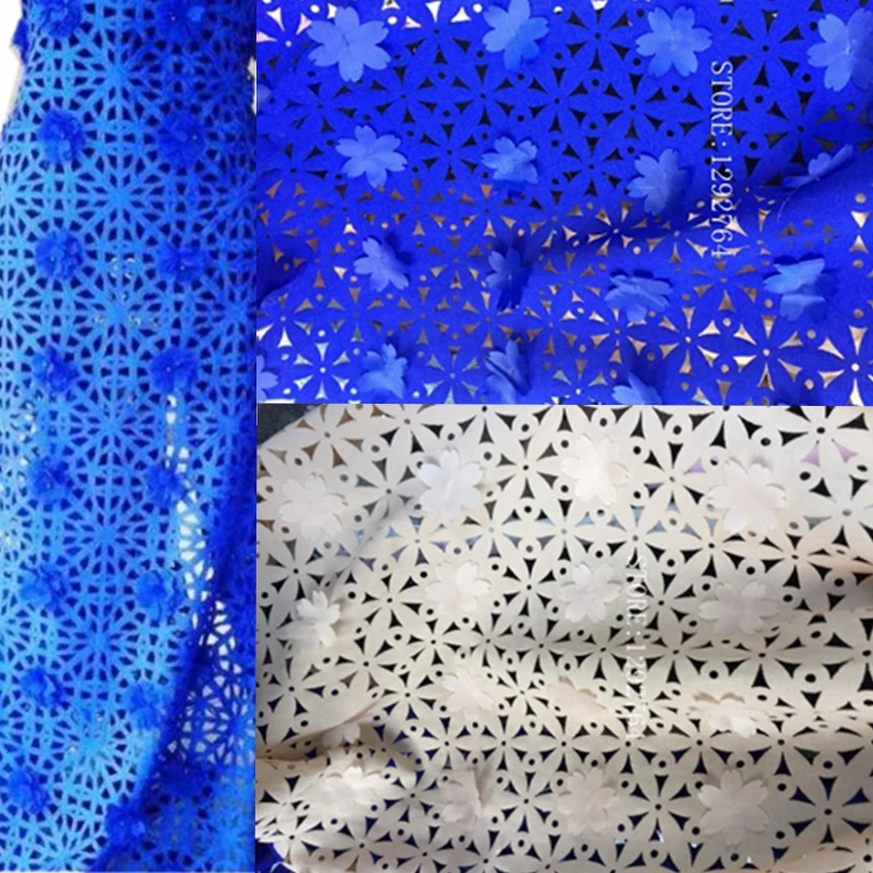 Laser 3d Cut Lace Fashion Laser Cutting Jacquard Fabric African