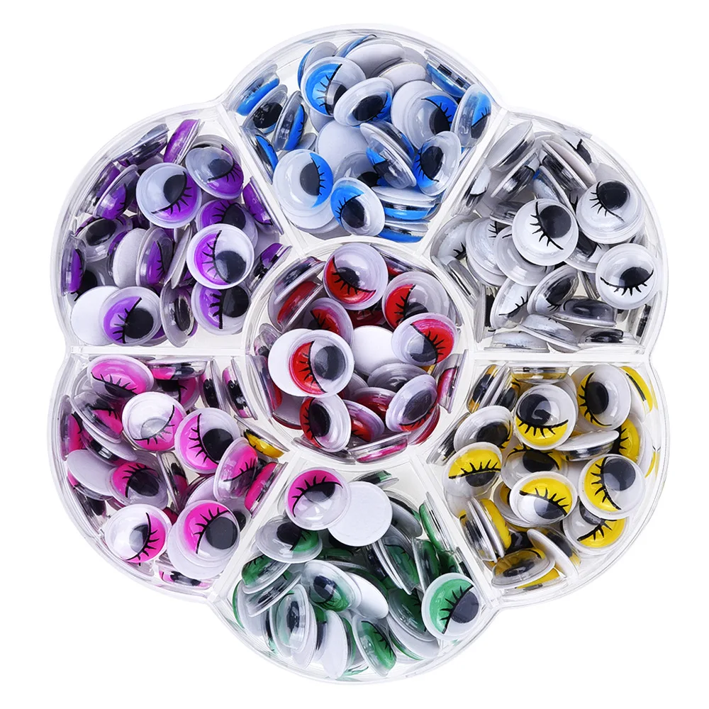 CCINEE 10mm Toy Eyes 240PCs Multicolor With Eyelash Eye Activities