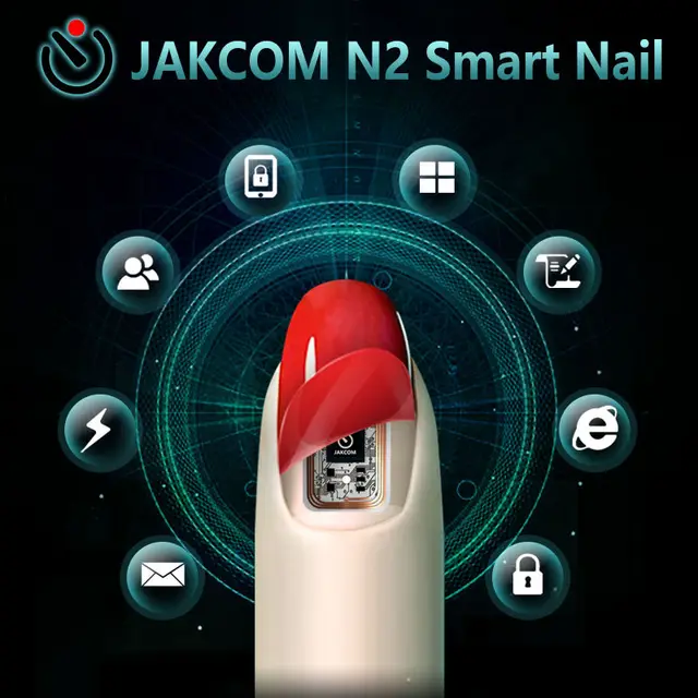 JAKCOM N2 Smart Nail Simulat IC card Connect Phone Flash LED Smart Manicure New NFC Smart Wearable gadget N2M N2F N2L 3types