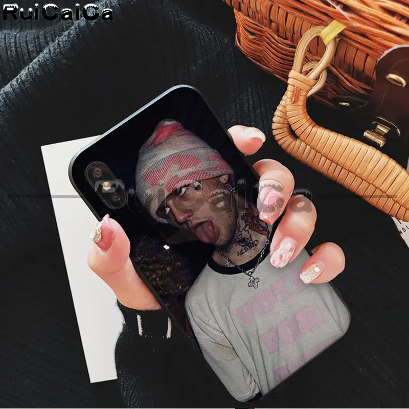 RuiCaiCa Lil Peep Lil Bo Peep мягкий резиновый черный чехол для телефона для iPhone X XS MAX 6 6s 7 7plus 8 8Plus 5 5S SE XR - Цвет: A16