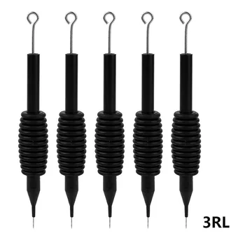 

NEW 1 Set 3RL Black Disposable Tattoo Needle Tube 3/4 Grip with Tip W0516 Down