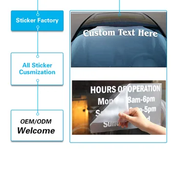 

UV protected OUTDOOR DURABLE waterproof PVC VINYL Custom car windshield sticker