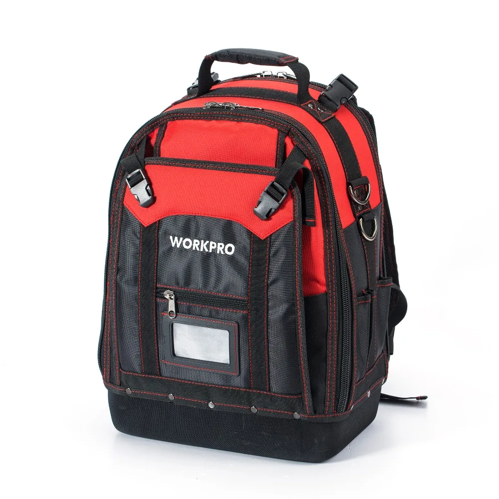 WORKPRO Waterproof Tool Backpack Tradesman Organizer Bag Multifunction knapsack with 37 Pockets 
