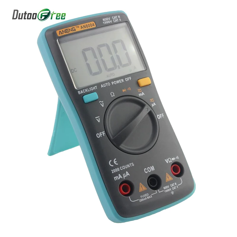 

Test Wire multimeter 1999 counts LCD Digital Multimeter Voltmeter Ammeter Voltage Tester DC / AC 750/1000 V and Volt Ohmmeter