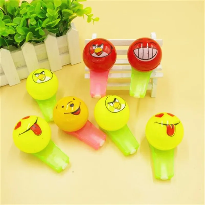 20pcs Light up cartoon whistles toy glowing children party toy colorful