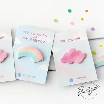 

The Color Of The Rainbow Cloud Memo Pad Sticky Notes Memo Notebook Stationery Papelaria Escolar School Supplies