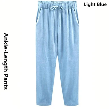 

M-5XL 6XL 7XL Women Original Design Vintage Pants plus size cotton linen Harem Trousers,elastic waist big size Casual Pants 2018