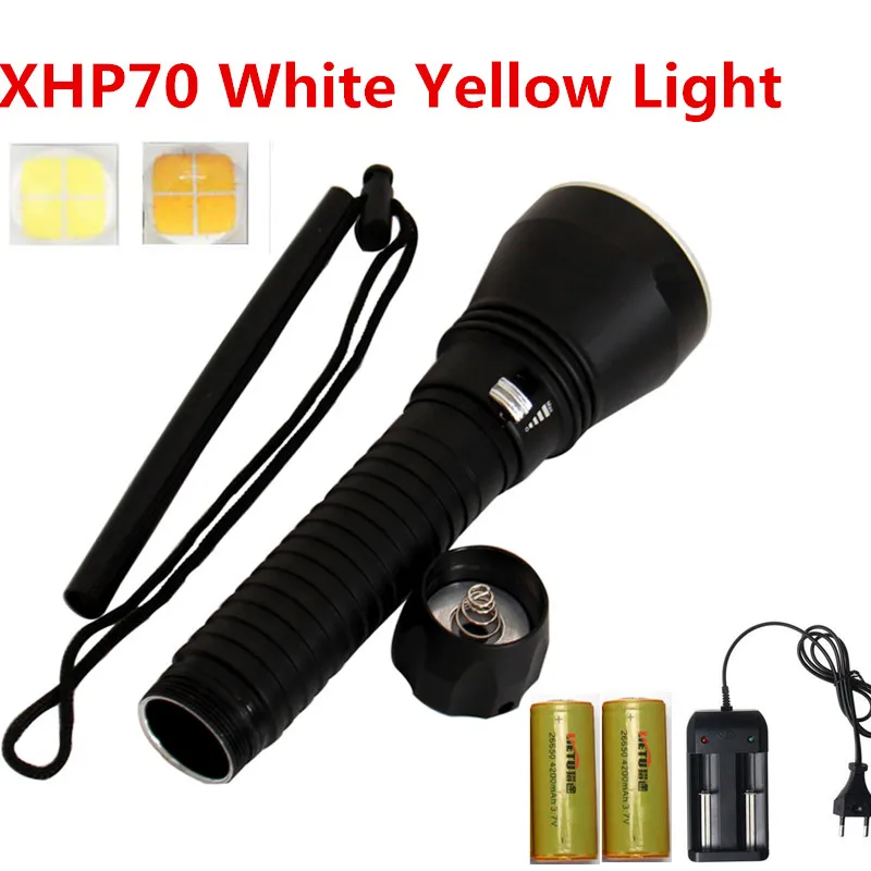 

Waterproof Scuba Diving Flashlight Tactical 26650 Torch Powerful Cree Xhp70 7000lm Led Underwater Flash Light Dive