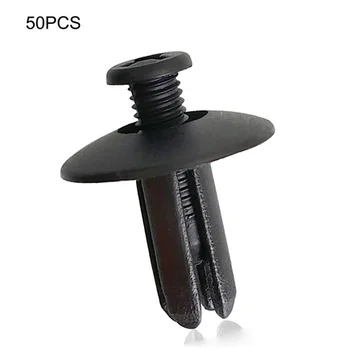 

Roof Car Rivets Fastener Clips Black Replacement Kit 50pcs Part 8mm Hole Universal Push Type Retainer Accessories