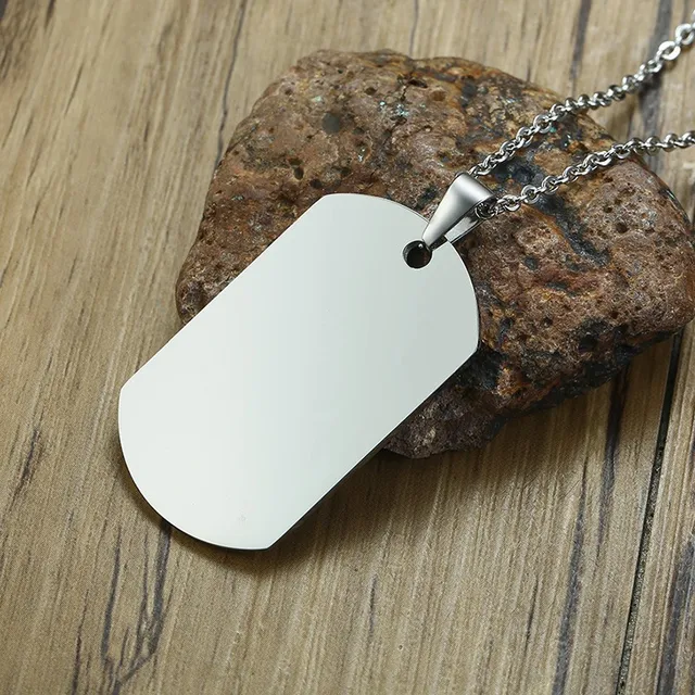 Stainless Steel Dog Tag Necklaecs for Men with Arious Engravings