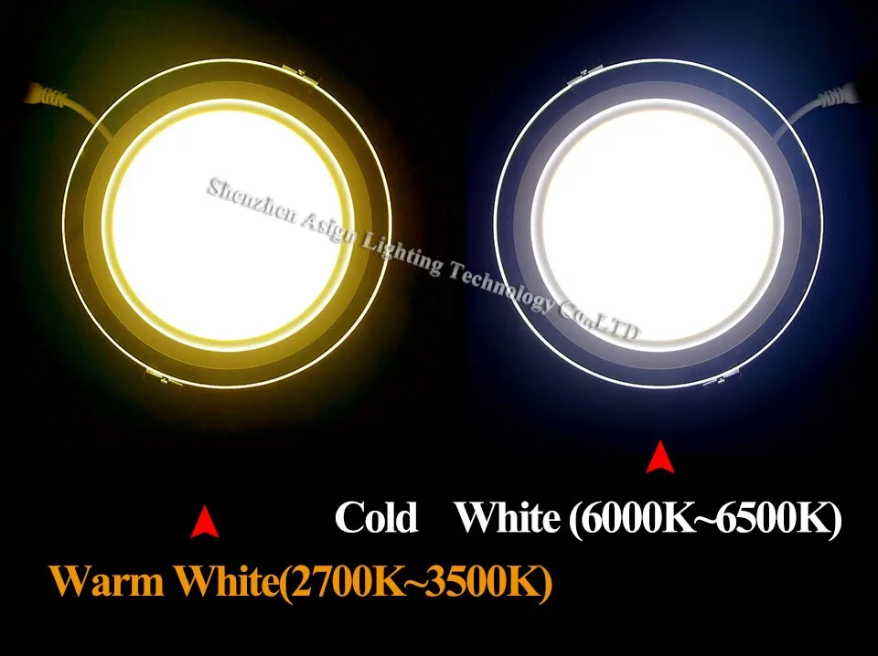 Диммируемый светодиодный панельный светильник 6 Вт 12 Вт 18 Вт круглый стеклянный потолочный встраиваемый светильник s SMD 5730 теплый холодный белый Светодиодный панельный светильник AC85-265V