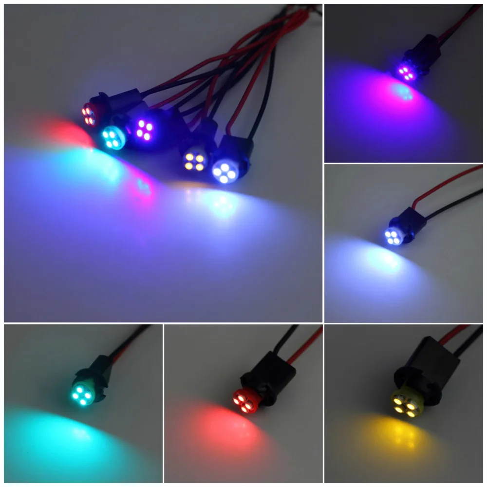 1 шт. Авто 4 LED SMD T104 12V 0 5 W Автомобиль Боковой лампы Клин супер предложение! Очистка