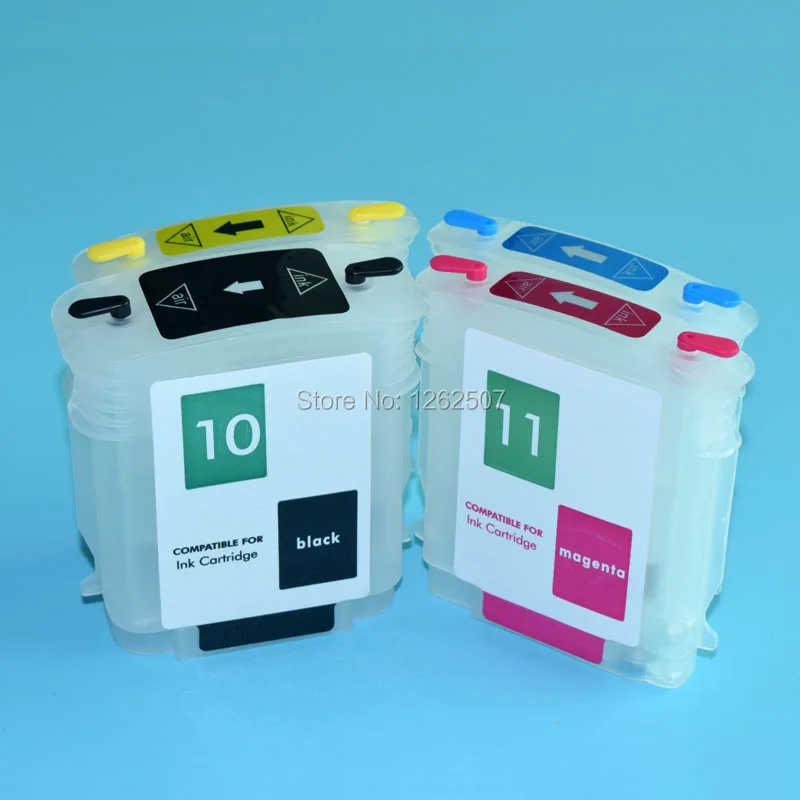 

BOMA-TEAM HP10 HP11 Refillable ink cartridge with chip For HP designjet 100 110 70 Printer For hp 10 11 with Auto reset chip