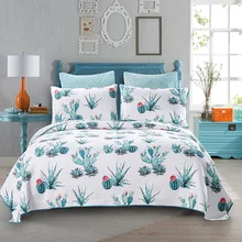 Direct foreign trade cotton printed quilted washable bed cover bedding set of three American quilted quilts