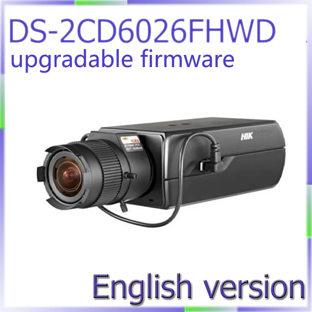 Free shipping English version DS 2CD6026FHWD 2MP Ultra Low light Box