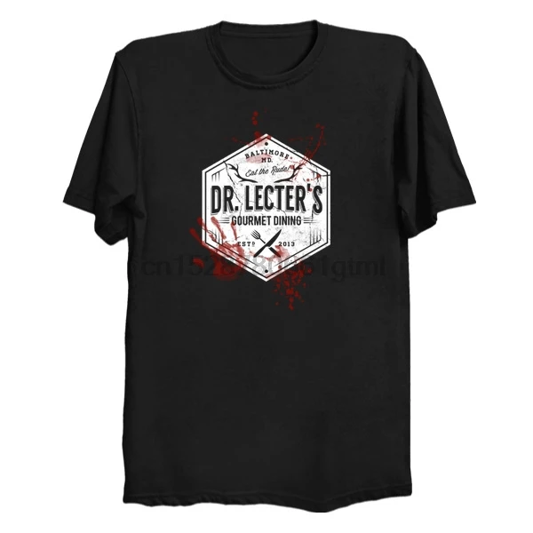 Мужская футболка с коротким рукавом Dr. Lecter's Gourmet Dining белая женская