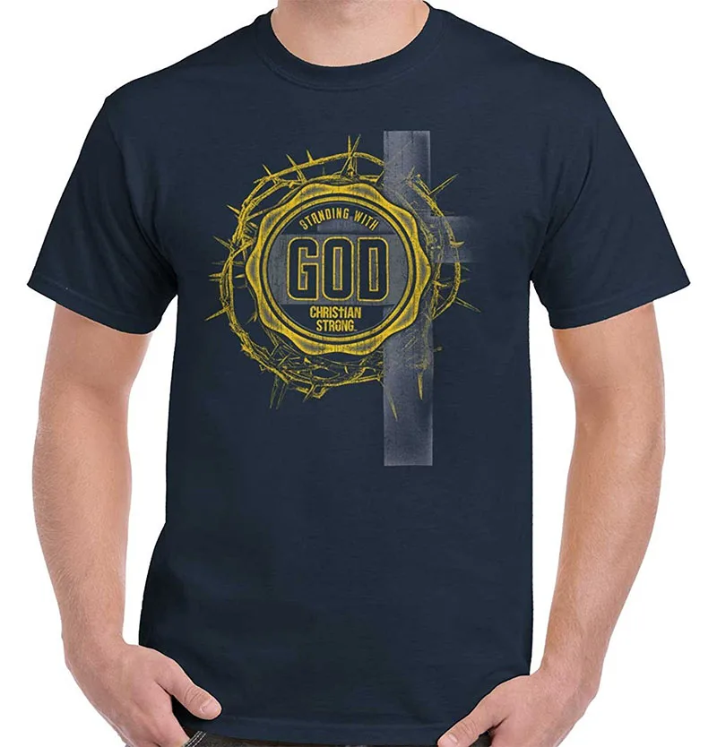 Aliexpress.com : Buy High Quality T Shirts Standing God Jesus Christ ...