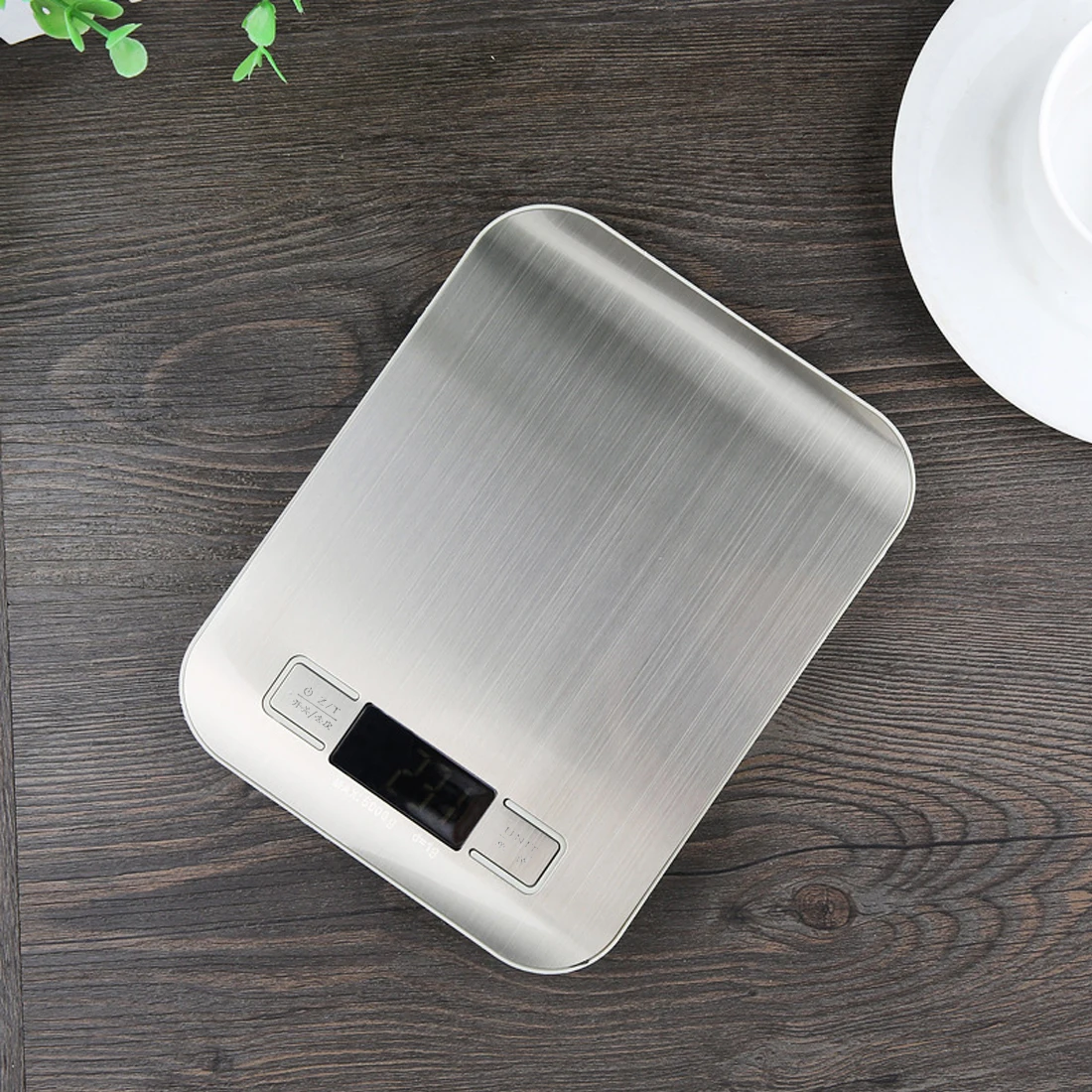 1 шт. 5000 г/1 г ЖК-дисплей электронные кухонные весы баланс кухонные измерительные инструменты цифровой нержавеющей стали для взвешивания пищевых продуктов весы